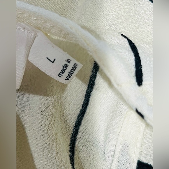 ASTR The Label White Black Size L Women Keyhole V Neck Striped Midi Dress L - Picture 10 of 13